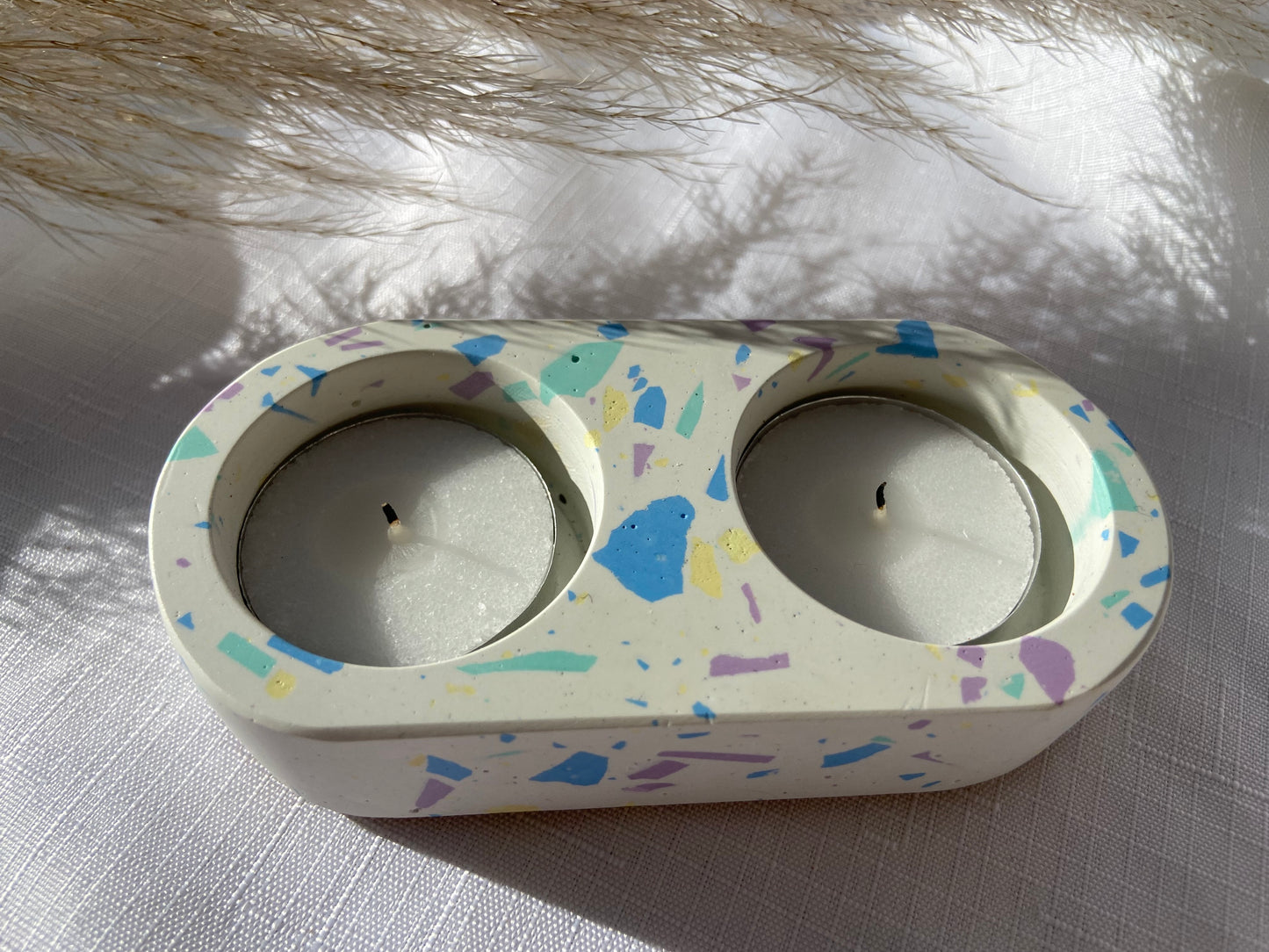 Medium Tealight Candle Holder Terrazzo