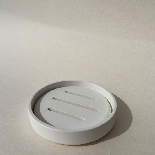 Round Soap Dish - Classic White