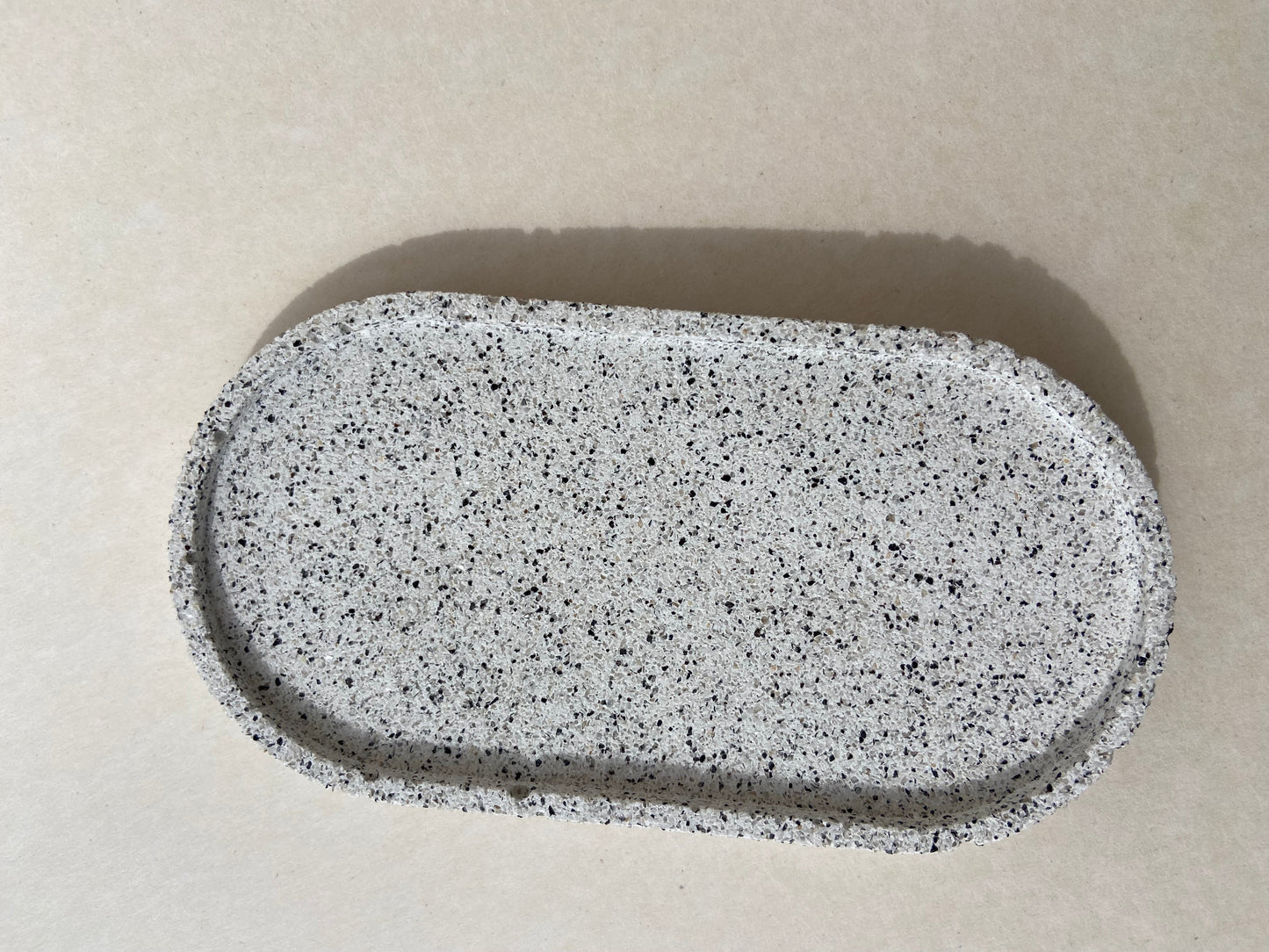 Oval Trinket Tray - Speckled Stone