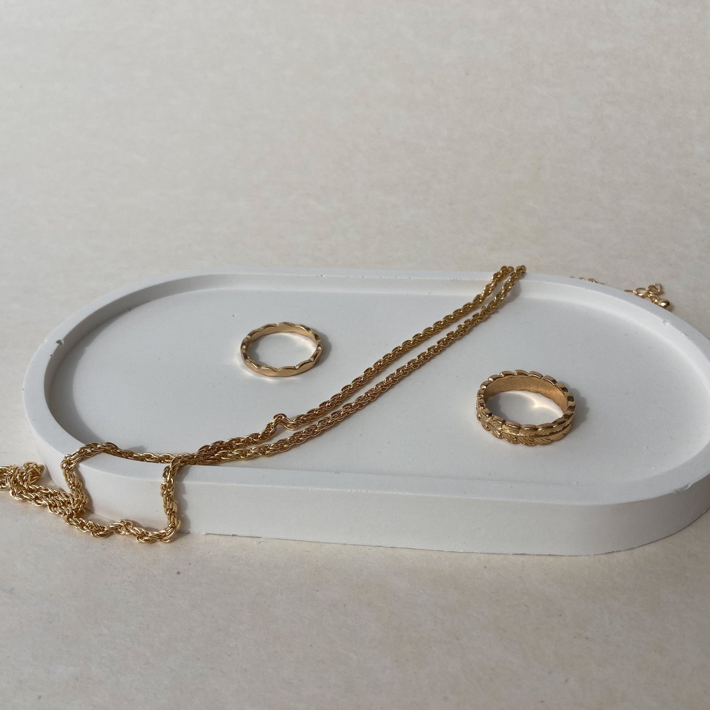 Oval Trinket Tray - Classic White